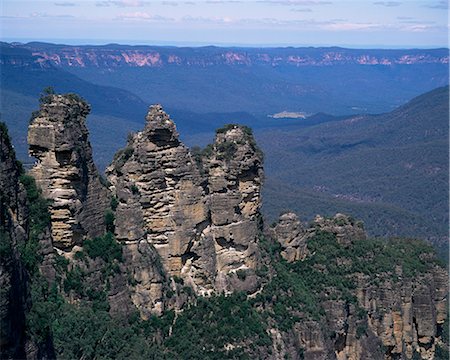 simsearch:841-02831759,k - Trois sœurs, Blue Mountains, patrimoine mondial de l'UNESCO, New South Wales, Australie, Pacifique Photographie de stock - Rights-Managed, Code: 841-02946762