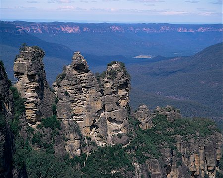 simsearch:841-02831543,k - Trois sœurs, Blue Mountains, patrimoine mondial de l'UNESCO, New South Wales, Australie, Pacifique Photographie de stock - Rights-Managed, Code: 841-02946762