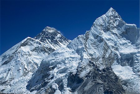 simsearch:841-02918663,k - Snow-capped peak of Mount Everest, seen from Kala Pattar, Himalaya mountains, Nepal, Asia Stock Photo - Rights-Managed, Code: 841-02946793