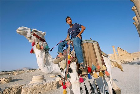 simsearch:841-02919544,k - Teenage boy on camel in front of the Great Colonnade, Palmyra, Syria, Middle East Foto de stock - Con derechos protegidos, Código: 841-02946881