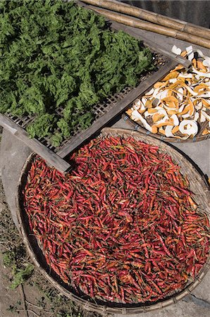 Peppers drying in sun, Luang Prabang, Laos, Indochina, Southeast Asia, Asia Stock Photo - Rights-Managed, Code: 841-02947218