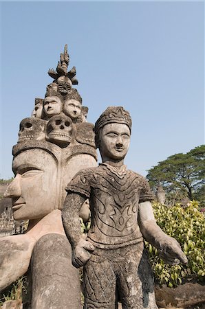 Buddha Park, Xieng Khuan, Vientiane, Laos, Indochina, Südostasien, Asien Stockbilder - Lizenzpflichtiges, Bildnummer: 841-02947303