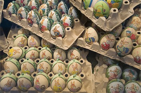 Hand painted eggs, Salzburg, Austria, Europe Fotografie stock - Rights-Managed, Codice: 841-02947503