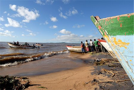 Senga Bay fishing village, Malawi, Africa Foto de stock - Con derechos protegidos, Código: 841-02943618