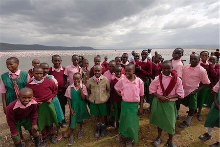 parque nacional do lago nakuru - School children, Lake Nakuru National Park, Kenya, East Africa, Africa Foto de stock - Direito Controlado, Número: 841-02943634