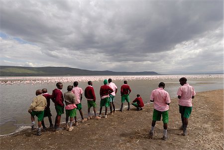 Enfants d'âge scolaire, le Parc National du lac Nakuru, au Kenya, Afrique de l'est, Afrique Photographie de stock - Rights-Managed, Code: 841-02943633