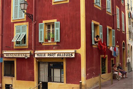 provence restaurant - Typical architectural of the old town, Nice, Alpes Maritimes, Provence, France, Europe Stock Photo - Rights-Managed, Code: 841-02943691