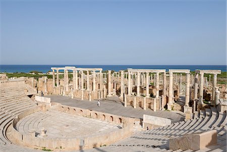 Amphitheatre, Leptis Magna, UNESCO World Heritage Site, Libya, North Africa, Africa Stock Photo - Rights-Managed, Code: 841-02943738