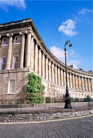 Royal Crescent, Bath, Avon, England, United Kingdom, Europe Foto de stock - Con derechos protegidos, Código: 841-02943773