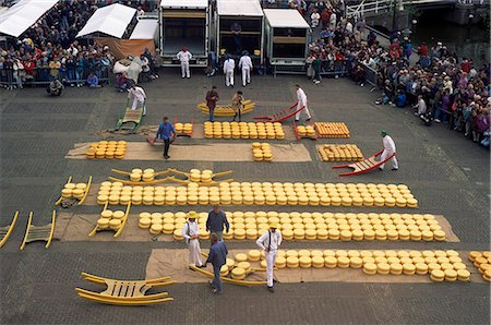 Cheese market, Alkmaar, Holland, Europe Fotografie stock - Rights-Managed, Codice: 841-02943845