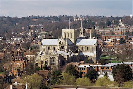 Ville et la cathédrale de Winchester, Hampshire, Angleterre, Royaume-Uni, Europe Photographie de stock - Rights-Managed, Code: 841-02943842