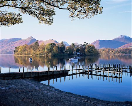 Derwent Water from Keswick, Lake District, Cumbria, England, United Kingdom, Europe Stock Photo - Rights-Managed, Code: 841-02943881