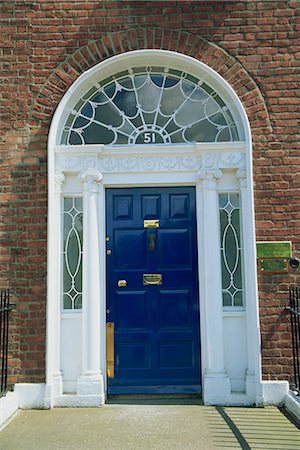 Georgian doorway, Dublin, County Dublin, Republic of Ireland, Europe Stock Photo - Rights-Managed, Code: 841-02943943