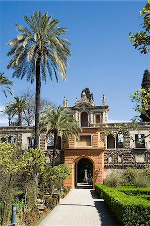 real alcazar - The gardens of the Real Alcazar, UNESCO World Heritage Site, Santa Cruz district, Seville, Andalusia (Andalucia), Spain, Europe Stock Photo - Rights-Managed, Code: 841-02994012