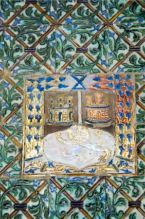 simsearch:841-02994218,k - Azulejos tiles in the Mudejar style, Casa de Pilatos, Santa Cruz district, Seville, Andalusia, Spain, Europe Foto de stock - Con derechos protegidos, Código: 841-02994087