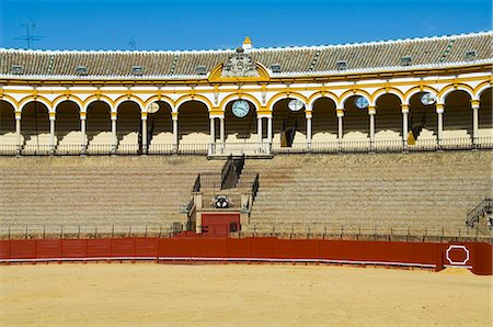 plaza de toros de la real - Inside the Bull Ring, Plaza de Toros De la Maestranza, El Arenal district, Seville, Andalusia, Spain, Europe Stock Photo - Rights-Managed, Code: 841-02994117