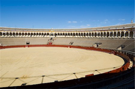 plaza de toros de la real - Inside the Bull Ring, Plaza de Toros De la Maestranza, El Arenal district, Seville, Andalusia, Spain, Europe Stock Photo - Rights-Managed, Code: 841-02994307