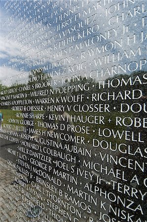 Vietnam Veterans Memorial Wall, Washington D.C. (District de Columbia), États-Unis d'Amérique, Amérique du Nord Photographie de stock - Rights-Managed, Code: 841-02994522
