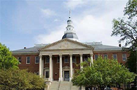 State Capitol building, Annapolis, Maryland, United States of America, North America Foto de stock - Direito Controlado, Número: 841-02994625