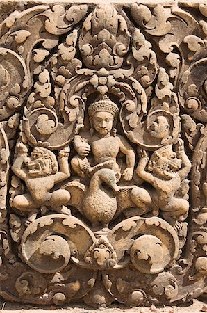 Banteay Srei Hindu temple, near Angkor, UNESCO World Heritage Site, Siem Reap, Cambodia, Indochina, Southeast Asia, Asia Foto de stock - Con derechos protegidos, Código: 841-02990422