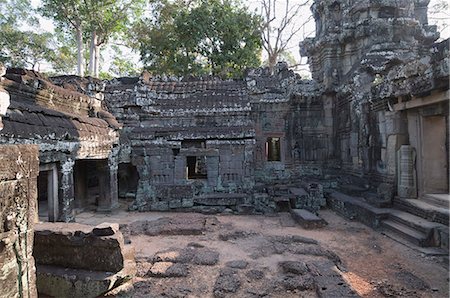 Temple de Banteay Kdei, Angkor Thom, Angkor, patrimoine mondial de l'UNESCO, Siem Reap, Cambodge, Indochine, Asie du sud-est, Asie Photographie de stock - Rights-Managed, Code: 841-02990486