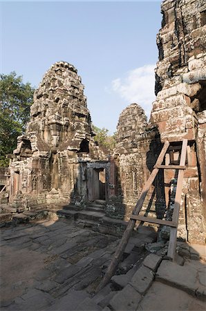 Temple de Banteay Kdei, Angkor Thom, Angkor, patrimoine mondial de l'UNESCO, Siem Reap, Cambodge, Indochine, Asie du sud-est, Asie Photographie de stock - Rights-Managed, Code: 841-02990489