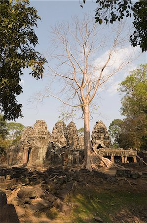 Temple de Banteay Kdei, Angkor Thom, Angkor, patrimoine mondial de l'UNESCO, Siem Reap, Cambodge, Indochine, Asie du sud-est, Asie Photographie de stock - Rights-Managed, Code: 841-02990494