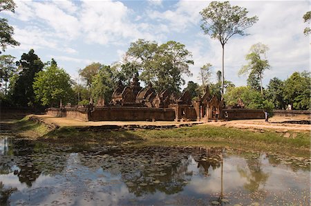 Banteay Srei Hindu-Tempel in der Nähe von Angkor, UNESCO Weltkulturerbe, Siem Reap, Kambodscha, Indochina, Südostasien, Asien Stockbilder - Lizenzpflichtiges, Bildnummer: 841-02990560