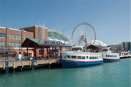 sunny chicago - Navy Pier, Chicago, Illinois, United States of America, North America Stock Photo - Rights-Managed, Code: 841-02990787