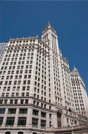 edificio wrigley - The Wrigley Building, Chicago, Illinois, United States of America, North America Foto de stock - Con derechos protegidos, Código: 841-02990908