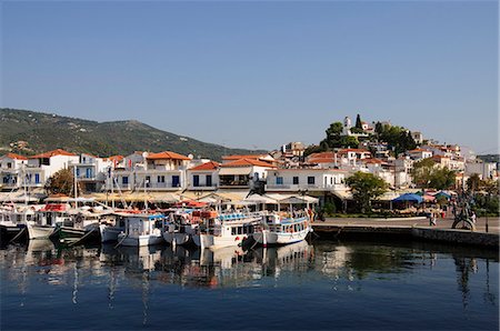 Stadt Skiathos, Skiathos, Sporades Inseln, griechische Inseln, Griechenland, Europa Stockbilder - Lizenzpflichtiges, Bildnummer: 841-02991134