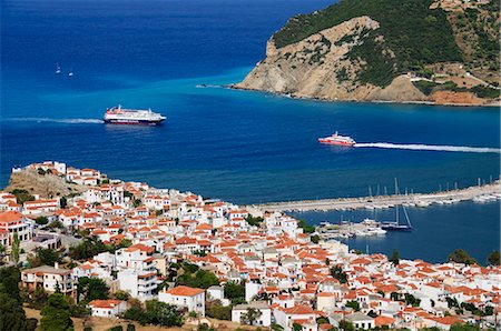 skopelos island - Skopelos Town, Skopelos, Sporades Islands, Greek Islands, Greece, Europe Fotografie stock - Rights-Managed, Codice: 841-02991179