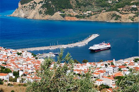 skopelos island - Skopelos Town, Skopelos, Sporades Islands, Greek Islands, Greece, Europe Fotografie stock - Rights-Managed, Codice: 841-02991181