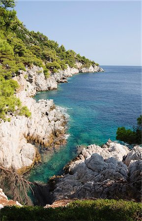 skopelos island - Near Agnotas, Skopelos, Sporades Islands, Greek Islands, Greece, Europe Fotografie stock - Rights-Managed, Codice: 841-02991195