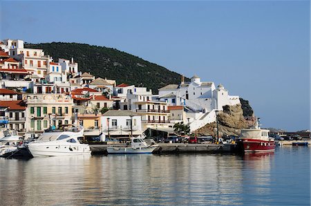 skopelos island - Skopelos Town, Skopelos, Sporades Islands, Greek Islands, Greece, Europe Fotografie stock - Rights-Managed, Codice: 841-02991207