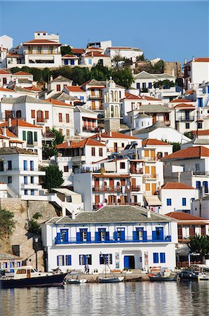 skopelos island - Skopelos Town, Skopelos, Sporades Islands, Greek Islands, Greece, Europe Fotografie stock - Rights-Managed, Codice: 841-02991203