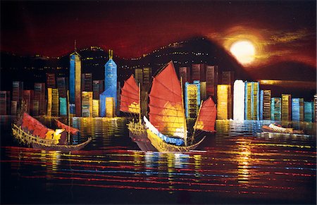 simsearch:841-02924582,k - Gemälde, Hong Kong, China, Asien Stockbilder - Lizenzpflichtiges, Bildnummer: 841-02991352