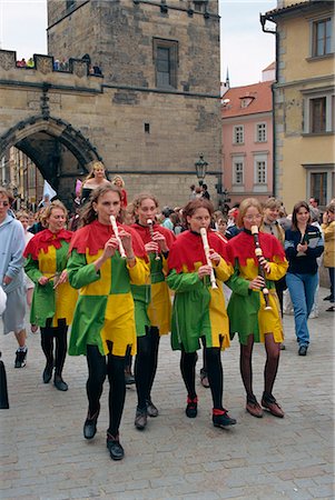 Medieval parade in the Little Quarter, Prague, Czech Republic, Europe Foto de stock - Con derechos protegidos, Código: 841-02991415