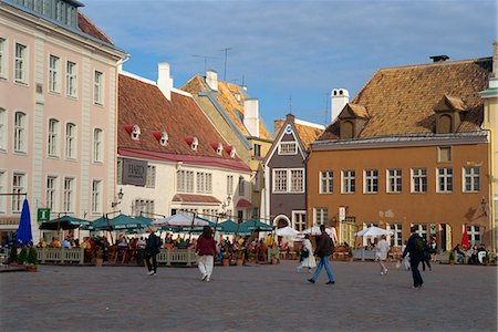 plaza del ayuntamiento - Town Hall Square, Old Town, Tallinn, Estonia, Baltic States, Europe Foto de stock - Con derechos protegidos, Código: 841-02991594