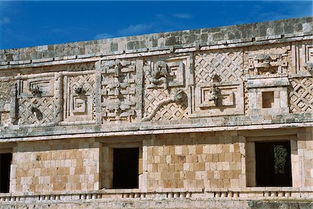 Couvent Quadrangle, Uxmal, Site du patrimoine mondial de l'UNESCO, Yucatan, Mexique, Amérique du Nord Photographie de stock - Rights-Managed, Code: 841-02991667