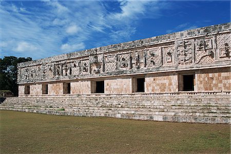 Quadrilatère des nonnes du site maya de Uxmal, patrimoine mondial UNESCO, Uxmal, Yucatan, Mexique, Amérique du Nord Photographie de stock - Rights-Managed, Code: 841-02991668