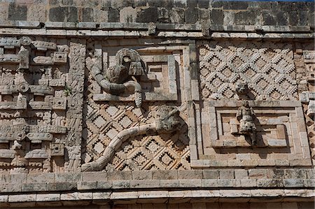 Nunnery Quadrangle at the Mayan site of Uxmal, UNESCO World Heritage Site, Uxmal, Yucatan, Mexico, North America Foto de stock - Con derechos protegidos, Código: 841-02991670