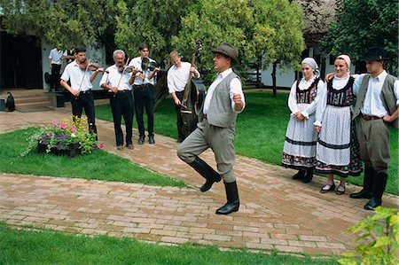 Folk dancing on horse farm in the Puszta, Hungary, Europe Stock Photo - Rights-Managed, Code: 841-02991794