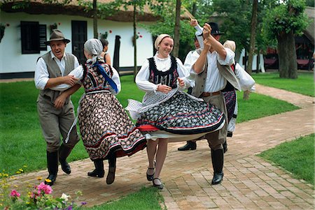 Folk dancing on horse farm in the Puszta, Hungary, Europe Stock Photo - Rights-Managed, Code: 841-02991795