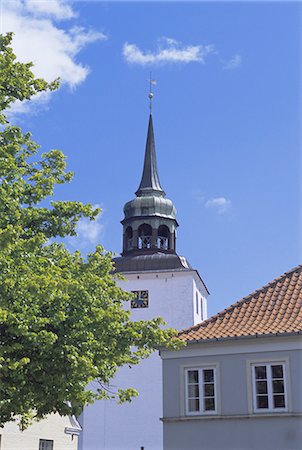 Church, Aeroskobing, island of Aero, Denmark, Scandinavia, Europe Fotografie stock - Rights-Managed, Codice: 841-02991878