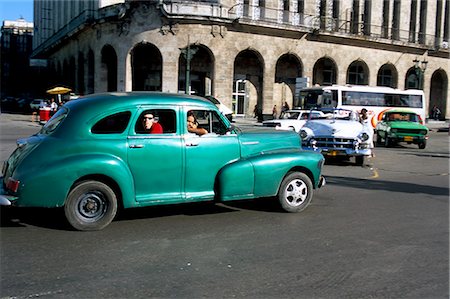 Old American cars, Havana, Cuba, West Indies, Central America Stock Photo - Rights-Managed, Code: 841-02991997