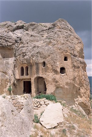 Habitations troglodytiques, près de Göreme, Cappadoce, Anatolie, Turquie, Asie mineure, Asie Photographie de stock - Rights-Managed, Code: 841-02992045