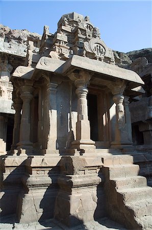simsearch:841-02719686,k - The Ellora Caves, temples cut into solid rock, UNESCO World Heritage Site, near Aurangabad, Maharashtra, India, Asia Foto de stock - Direito Controlado, Número: 841-02992116