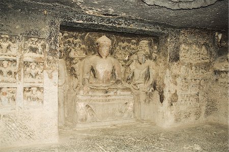 simsearch:841-02719686,k - The Ellora Caves, temples cut into solid rock, UNESCO World Heritage Site, near Aurangabad, Maharashtra, India, Asia Foto de stock - Direito Controlado, Número: 841-02992127
