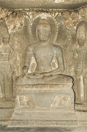 simsearch:841-02711077,k - Les grottes d'Ellora, temples coupé en roche, patrimoine mondial UNESCO, près de Aurangabad, Maharashtra, Inde, Asie Photographie de stock - Rights-Managed, Code: 841-02992135